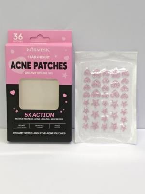 KORMESIC brokatowe plasterki na trądzik w kształcie gwiazdek KORMESIC梦幻闪烁星星痘痘贴（星星闪片UKGB）“快返”（外文版）36粒
